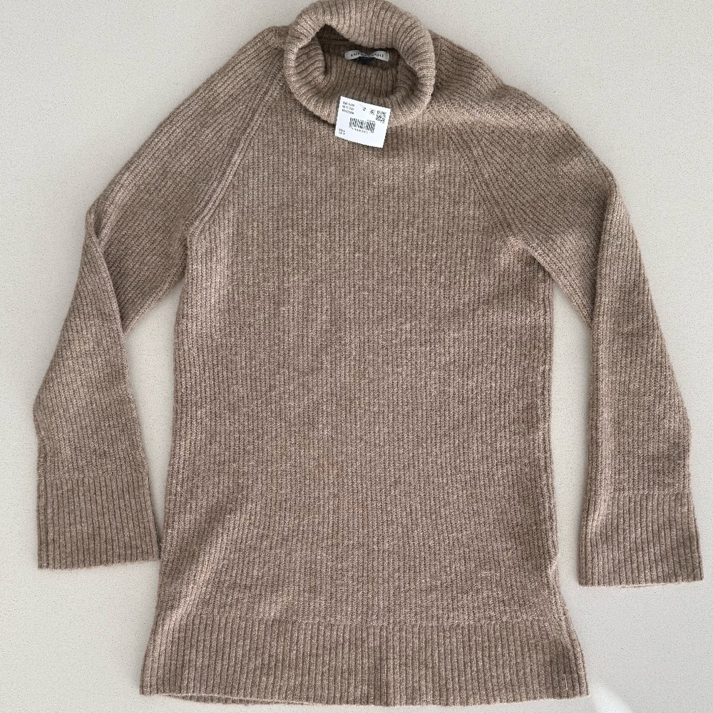 NWT American Eagle Knit Turtle Neck Ribbed Long Sleeve Tunic Sweater/Dress
